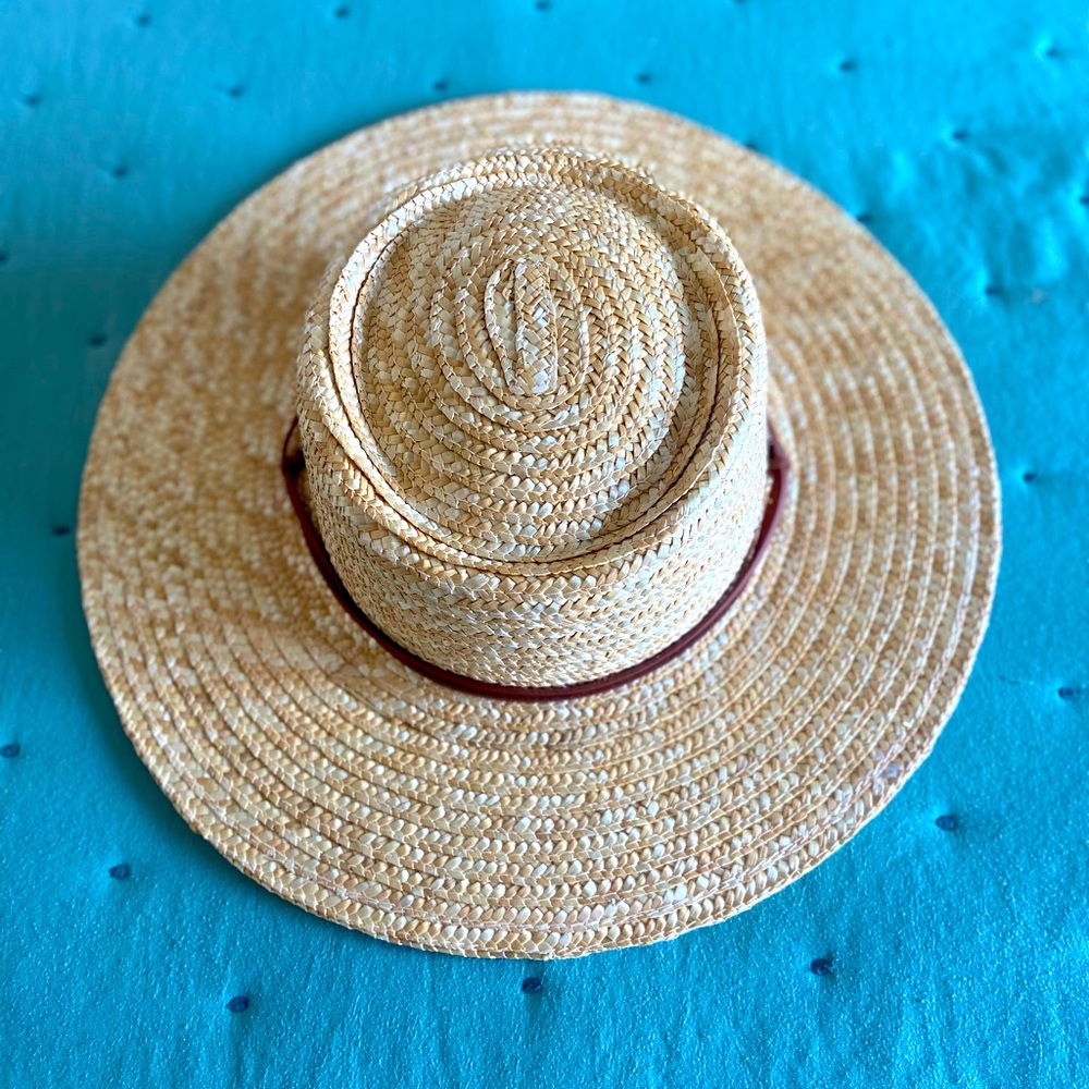 San Diego Hat Company ☀️ Women’s Wheat Straw Hat w/ Leather Chin Cord